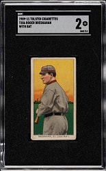 1909-1911 T206 White Border Roger Bresnahan with Bat SGC GOOD 2 - Tolstoi Back
