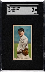 1909-1911 T206 White Border John McGraw Glove At Hip SGC GOOD 2