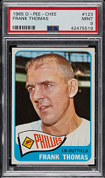 1965 O-Pee-Chee #123 Frank Thomas PSA MINT 9