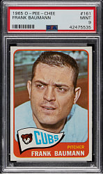 1965 O-Pee-Chee #161 Frank Baumann PSA MINT 9