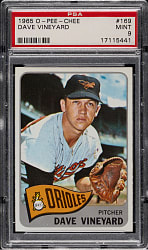 1965 O-Pee-Chee #169 Dave Vineyard PSA MINT 9