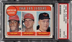 1969 O-Pee-Chee #7 AL ERA Leaders PSA MINT 9