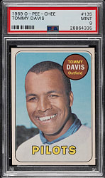 1969 O-Pee-Chee #135 Tommy Davis PSA MINT 9