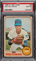 1968 O-Pee-Chee #60 Ken Holtzman PSA GEM MINT 10