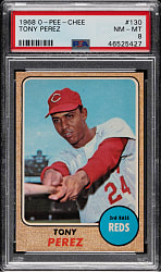 1968 O-Pee-Chee #130 Tony Perez PSA NM-MT 8