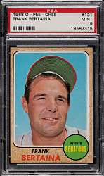 1968 O-Pee-Chee #131 Frank Bertaina PSA MINT 9