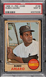 1968 O-Pee-Chee #138 Ruben Amaro PSA MINT 9