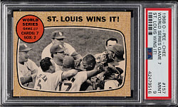 1968 O-Pee-Chee #157 World Series Game 7 St. Louis Wins It! PSA MINT 9