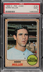 1968 O-Pee-Chee #161 Norm Miller PSA MINT 9