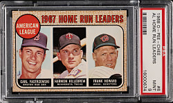 1968 O-Pee-Chee #6 AL Home Run Leaders with Carl Yastrzemski and Harmon Killebrew PSA MINT 9