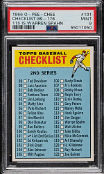 1966 O-Pee-Chee #101 Checklist 89-176 PSA MINT 9