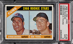 1966 O-Pee-Chee #139 Browne/Young PSA MINT 9
