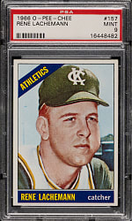 1966 O-Pee-Chee #157 Rene Lachemann PSA MINT 9