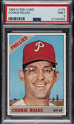 1966 O-Pee-Chee #170 Cookie Rojas PSA MINT 9