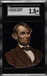 1888 Y96 President Diecuts Abraham Lincoln Large SGC FAIR 1.5