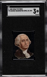 1880s Y95 Scrap Pictures "U.S. Presidents" George Washington Micro SGC VG 3