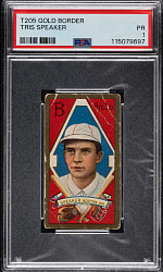 1911 T205 Gold Border Tris Speaker PSA POOR 1
