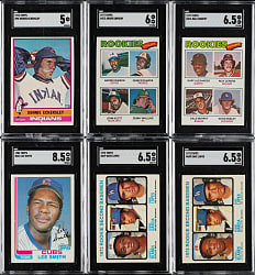 1973 to 1982 Topps SGC-Graded Collection (6) Including Dennis Eckersley and Andrew Dawson Rookies