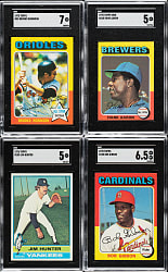 1975 and 1976 Topps and Topps Mini Hall of Fame SGC-Graded Collection (11) Including Bob Gibson