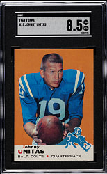 1969 Topps Football #25 Johnny Unitas SGC NM/MT+ 8.5