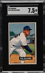 1951 Bowman #267 Ken Holcombe SGC NM+ 7.5
