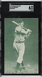 1953 Canadian Exhibits #28 Joe DiMaggio Green Tint SGC EX/NM 6