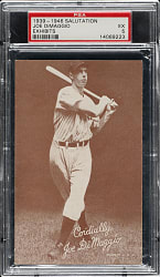 1939-1946 W462 Salutation Exhibits Joe DiMaggio PSA EX 5