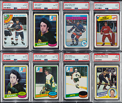 1978 to 1984 Topps and O-Pee-Chee Hockey Rookie PSA-Graded Collection (8)