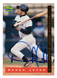 1993 Classic Best Autographs Derek Jeter #332/1,200
