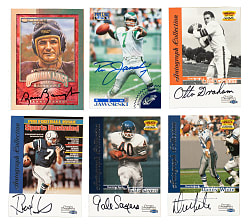 1989 to 2000 Donruss, Sports Illustrated, and Pro Line Autographs Football Collection (6) Including Sammy Baugh