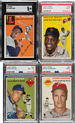 1954 Topps Near-Complete Set (245/250) Including 115 PSA- and SGC-Graded Cards