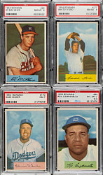 1954 Bowman Near-Complete Set (218/224) Including 103 PSA-Graded Cards
