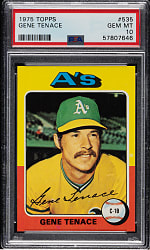 1975 Topps #535 Gene Tenace PSA GEM MINT 10