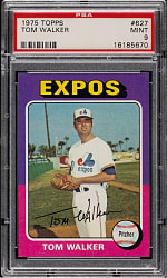 1975 Topps #627 Tom Walker PSA MINT 9