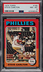 1975 Topps #185 Steve Carlton PSA NM-MT 8