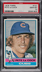 1976 Topps #101 Pete LaCock PSA GEM MINT 10