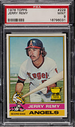 1976 Topps #229 Jerry Remy PSA MINT 9