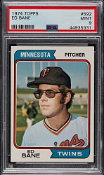 1974 Topps #592 Ed Bane PSA MINT 9