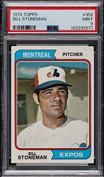 1974 Topps #352 Bill Stoneman PSA MINT 9
