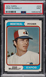 1974 Topps #322 Ernie McAnally PSA MINT 9