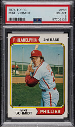 1974 Topps #283 Mike Schmidt PSA NM-MT 8