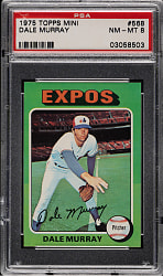 1975 Topps Mini #568 Dale Murray PSA NM-MT 8