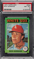 1975 Topps Mini #554 Rich Gossage PSA NM-MT 8
