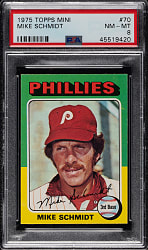 1975 Topps Mini #70 Mike Schmidt PSA NM-MT 8