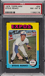 1975 Topps Mini #34 Steve Renko PSA NM-MT 8