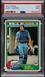 1981 Topps #660 Gary Carter PSA MINT 9