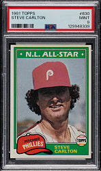 1981 Topps #630 Steve Carlton PSA MINT 9