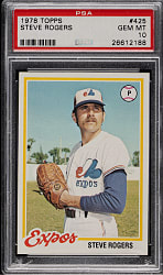 1978 Topps #425 Steve Rogers PSA GEM MINT 10