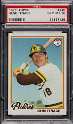 1978 Topps #240 Gene Tenace PSA GEM MINT 10
