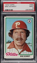 1978 Topps #360 Mike Schmidt PSA MINT 9